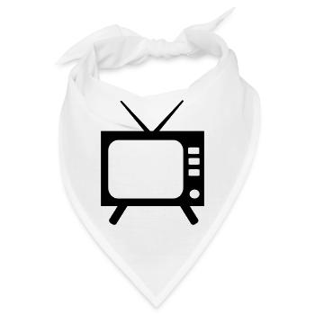 Fernseher - Bandana - Weiß - Vorne