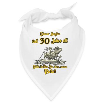 Dieser Angler ist 30 Jahre Geburtstag RAHMENLOS G - Bandana - Weiß - Vorne