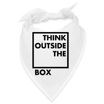 Think outside the box - Bandana - Weiß - Vorne