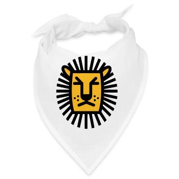 Lion - Löwe - Strichzeichnung - Bandana - Weiß - Vorne