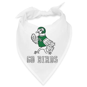 Sportlicher Taubenhalter Fußball - Bandana - Weiß - Vorne