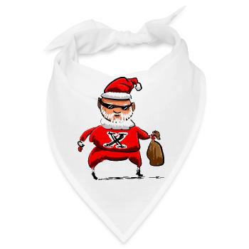 Weihnachtsmann Gangster - Bandana - Weiß - Vorne