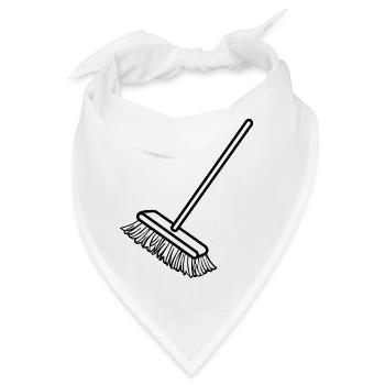 putzen cleaning putzfrau broom wischmop26 - Bandana - Weiß - Vorne
