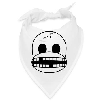 Skeleton Affe - Bandana - Weiß - Vorne