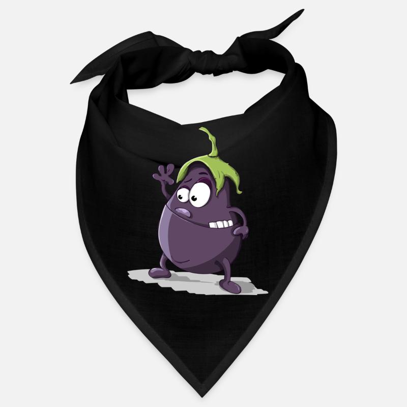 Funny eggplant vegetable with face gift iddee Bandana