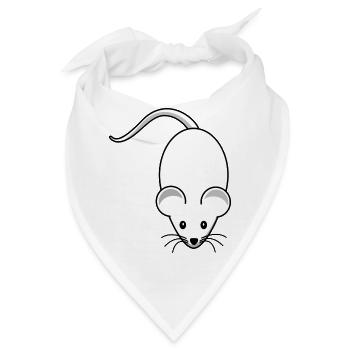 Maus,mäuschen,weisse maus - Bandana - Weiß - Vorne