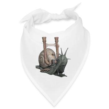 Snail Schnecke Fantasy Geschenk - Bandana - Weiß - Vorne