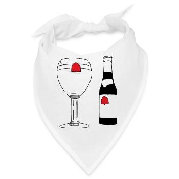 Belgian Beer - Bandana - Weiß - Vorne