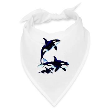Killer Whale Family - Bandana - Weiß - Vorne