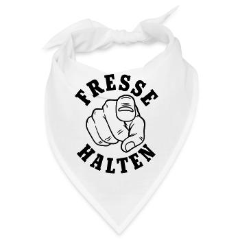 Fresse halten - Bandana - Weiß - Vorne