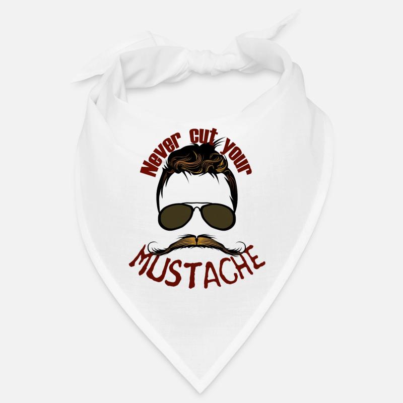 hipster citation never cut mustache lunette de sol Bandana