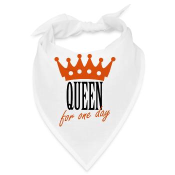 Königin für einen Tag - Bandana - Weiß - Vorne