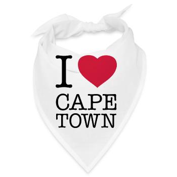 I LOVE CAPE TOWN Kapstadt - Bandana - Weiß - Vorne