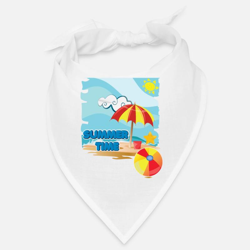 L'heure d'été sur la plage avec un parasol en vacances Bandana