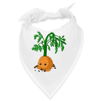 Schüchterne Comic Karotte - Bandana - Weiß - Vorne