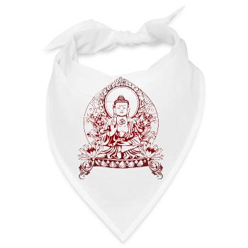 Gautama Buddha - Bandana - Weiß - Vorne