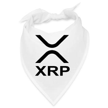 XRP Logo Krypto Bitcoin Ripple Spruch Geschenk - Bandana - Weiß - Vorne
