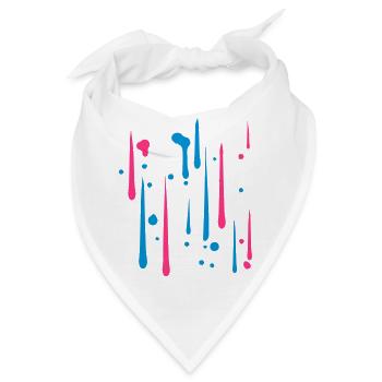 regen tropfen graffiti spray cool durchhalten schw - Bandana - Weiß - Vorne