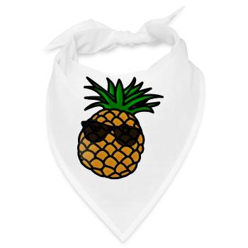Coole Ananas - Bandana - Weiß - Vorne
