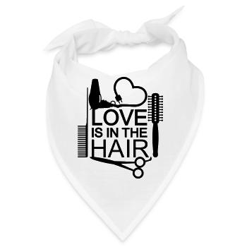 Love is in the hair (1c) - Bandana - Weiß - Vorne
