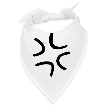 Anime Aderkreuz - Wut - Ärger - Bandana - Weiß - Vorne