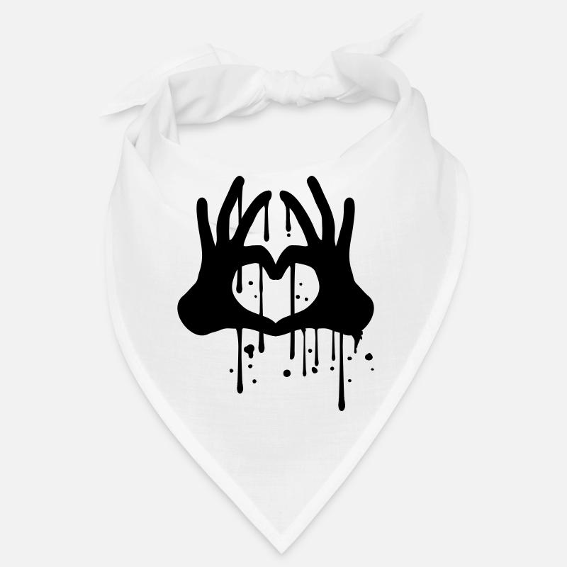 tropfen graffiti spray farbe 2 haende paar team ha Bandana