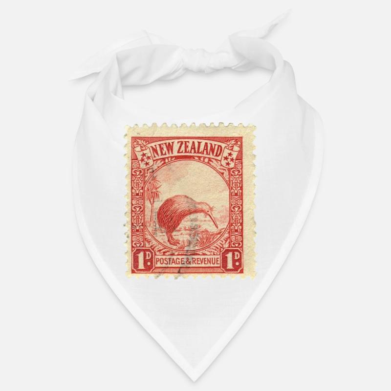 Kiwi stamp - Bandana - blanc