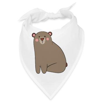 Bär - Bandana - Weiß - Vorne