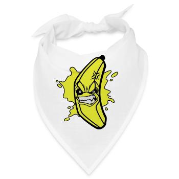 Angry banana - Bandana - Weiß - Vorne