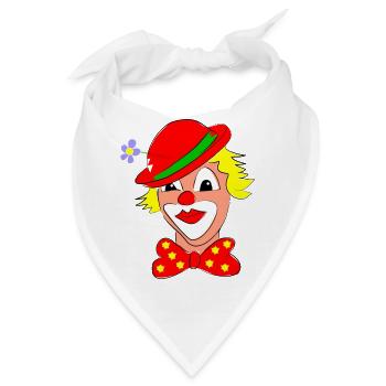 clown karneval lustig - Bandana - Weiß - Vorne