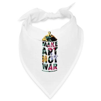 Make art not war - Bandana - Weiß - Vorne