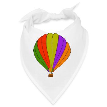 heissluftballon ballon luftfahrt - Bandana - Weiß - Vorne