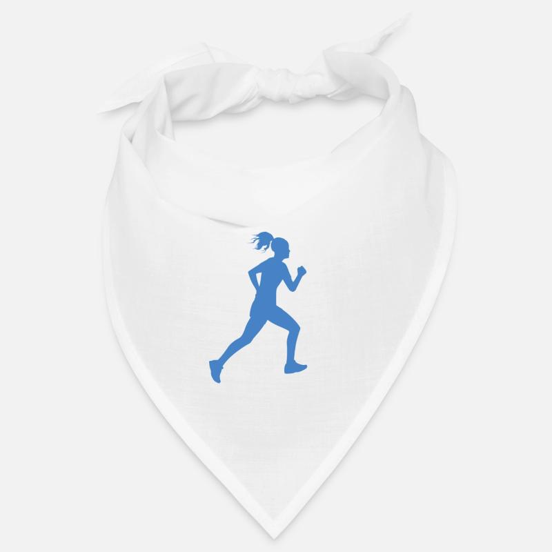 Run Run Run Läuferin - Bandana - Weiß