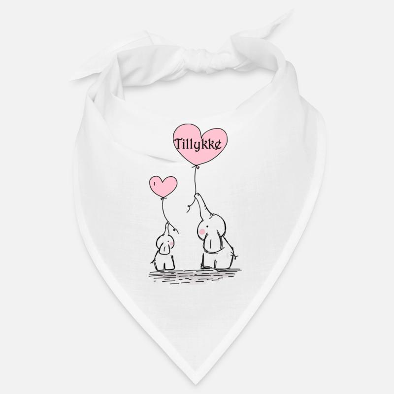Elephants with balloon congratulations Bandana