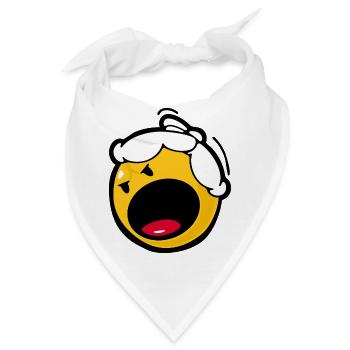 Smiley Anger Madness - Bandana - Weiß - Vorne