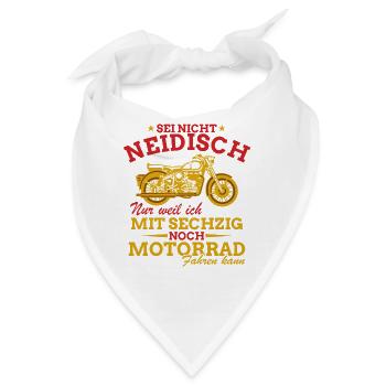 Motorrad Shirt • Neidisch Motorradfahrer Geschenk - Bandana - Weiß - Vorne