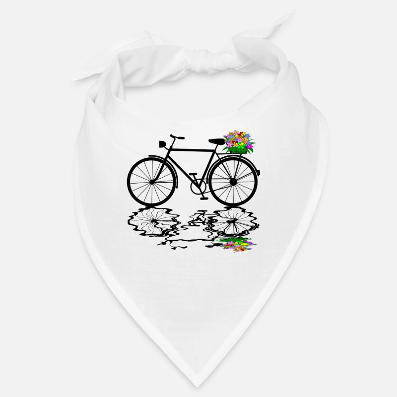 fahrrad blumen radfahrer - Bandana - Weiß
