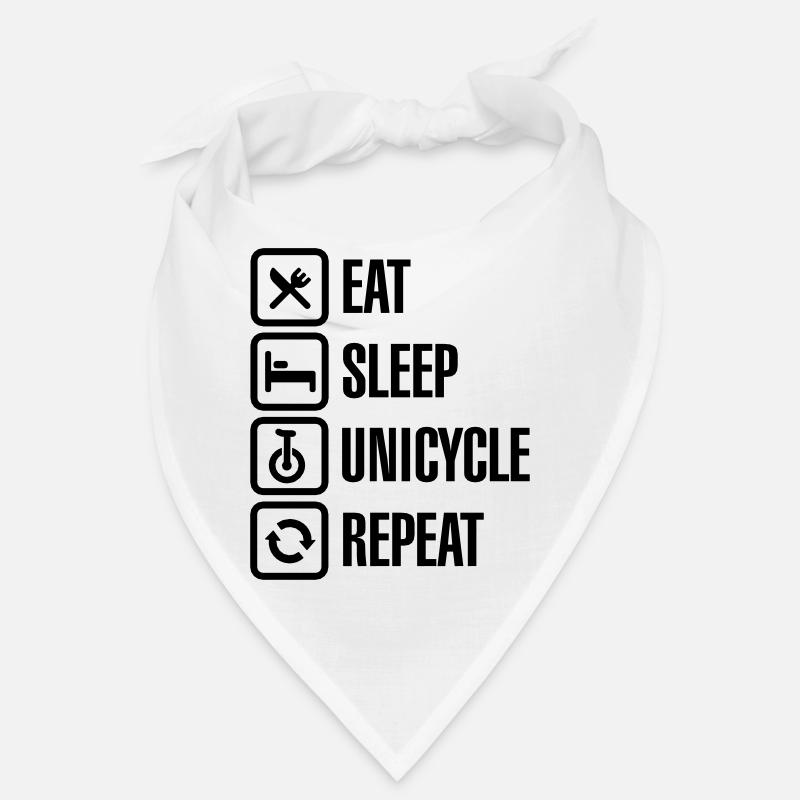 Eat sleep unicycle repeat unicycling circus clown Bandana