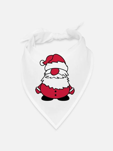 santa claus funny 002 - Bandana - white - Front
