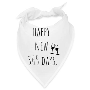 happy new year - Bandana - Weiß - Vorne