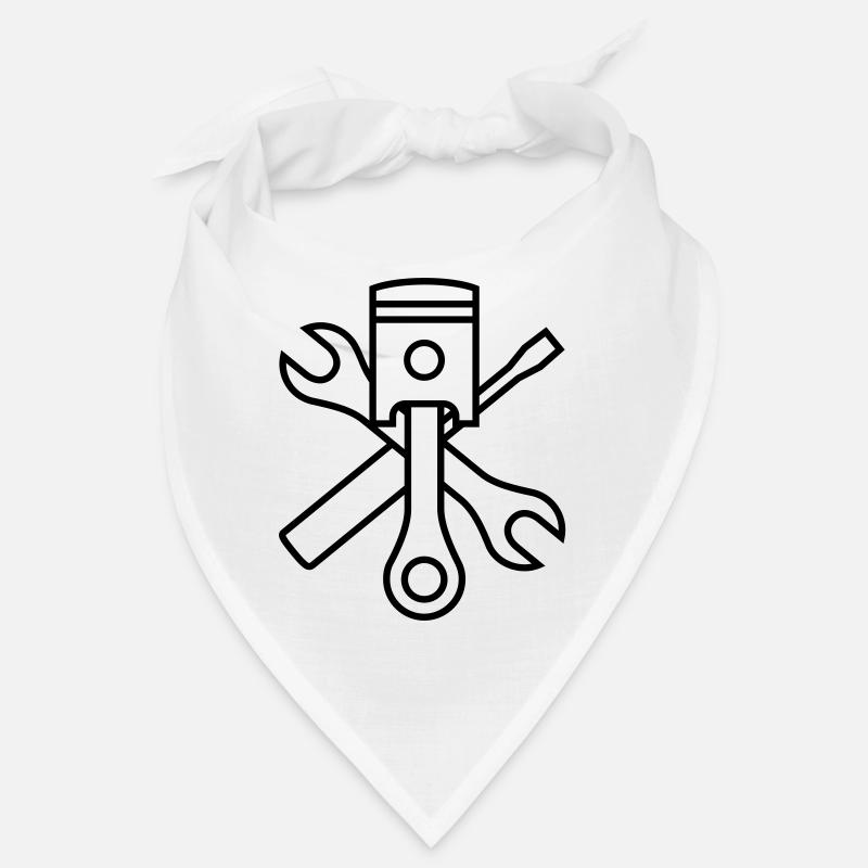 Pistons et outils 1c (+ votre texte) Bandana