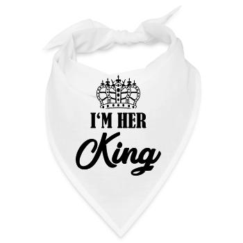 im her king - Bandana - Weiß - Vorne