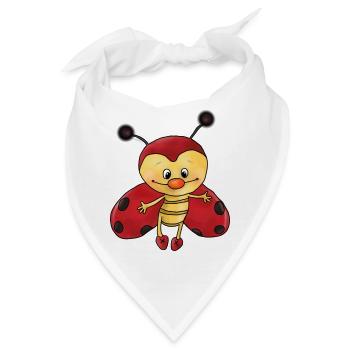 putziger Marienkaefer - Bandana - Weiß - Vorne