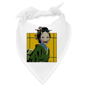 Geisha Dämon - Bandana - Weiß - Vorne