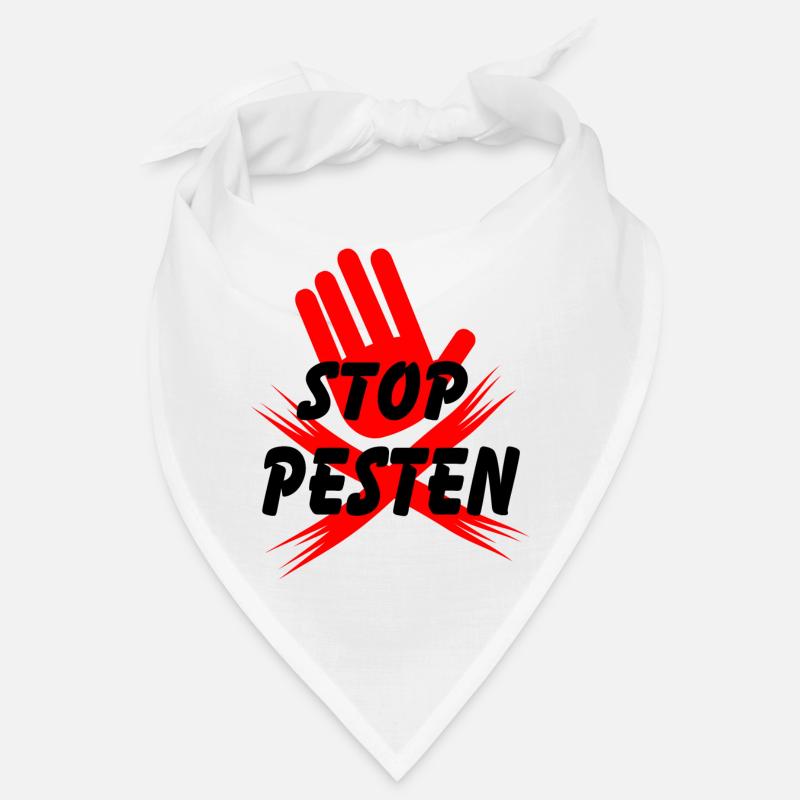 Stop bullying hand and cross logo Dutch text Bandana