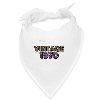 Vintage Geburtstag 1970 1970 Vintage Vintage - Bandana - Weiß - Vorne