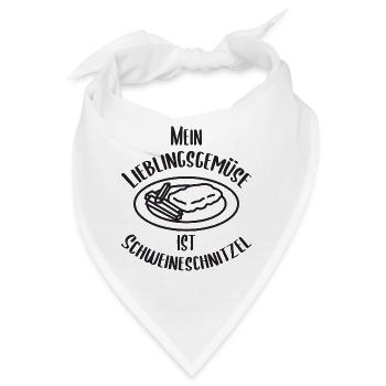 Lieblingsgemüse Schnitzel Fleischesser lustige - Bandana - Weiß - Vorne