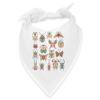 Insekten Kaefer Krabbeltiere - Bandana - Weiß - Vorne