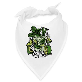 Mojito Cocktail - Bandana - Weiß - Vorne