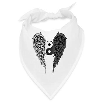 Yin&Yang-Flügel-Angelwings-Engelsflügel-Version 1 - Bandana - Weiß - Vorne
